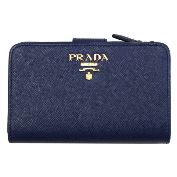 Prada Fold Blue Wallet Leather - Picture 1 of 4